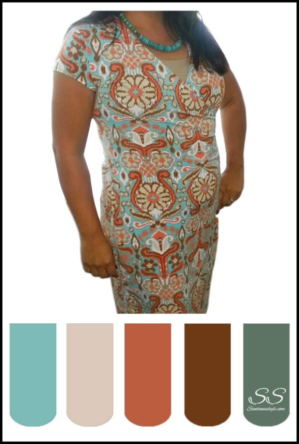 turquoise-pattern-wrap-dress-color-swatch